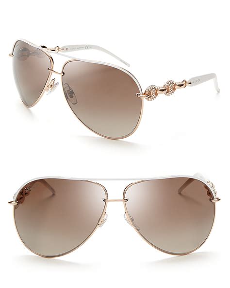 gucci swarovski crystal aviator sunglasses|Gucci Sunglasses for Women .